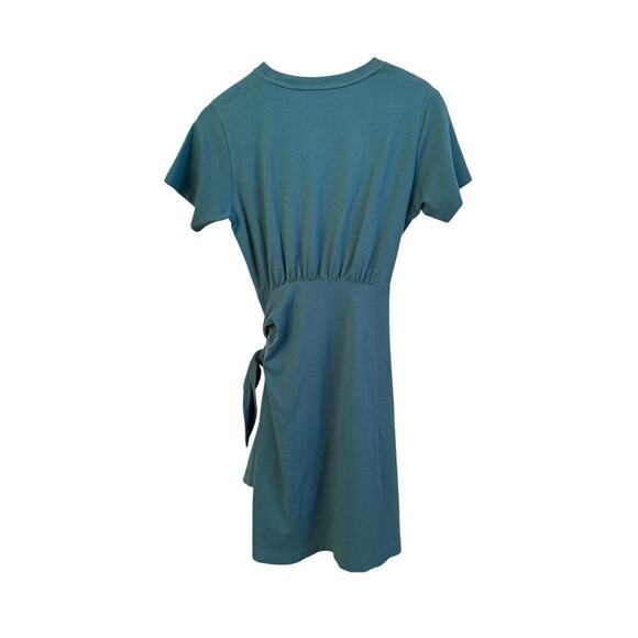 VINCE Tie-waist T-shirt Dress Green Blue Teal Size S - Picture 5 of 9